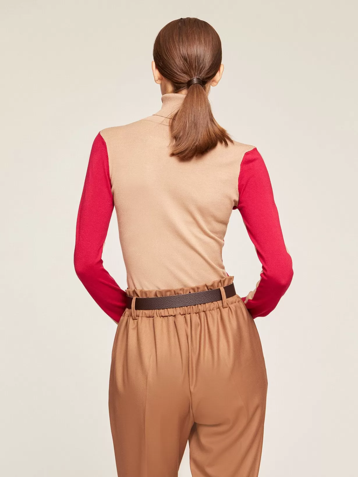 Maglie E Felpe*Motivi Dolcevita Block Color Misto Viscosa