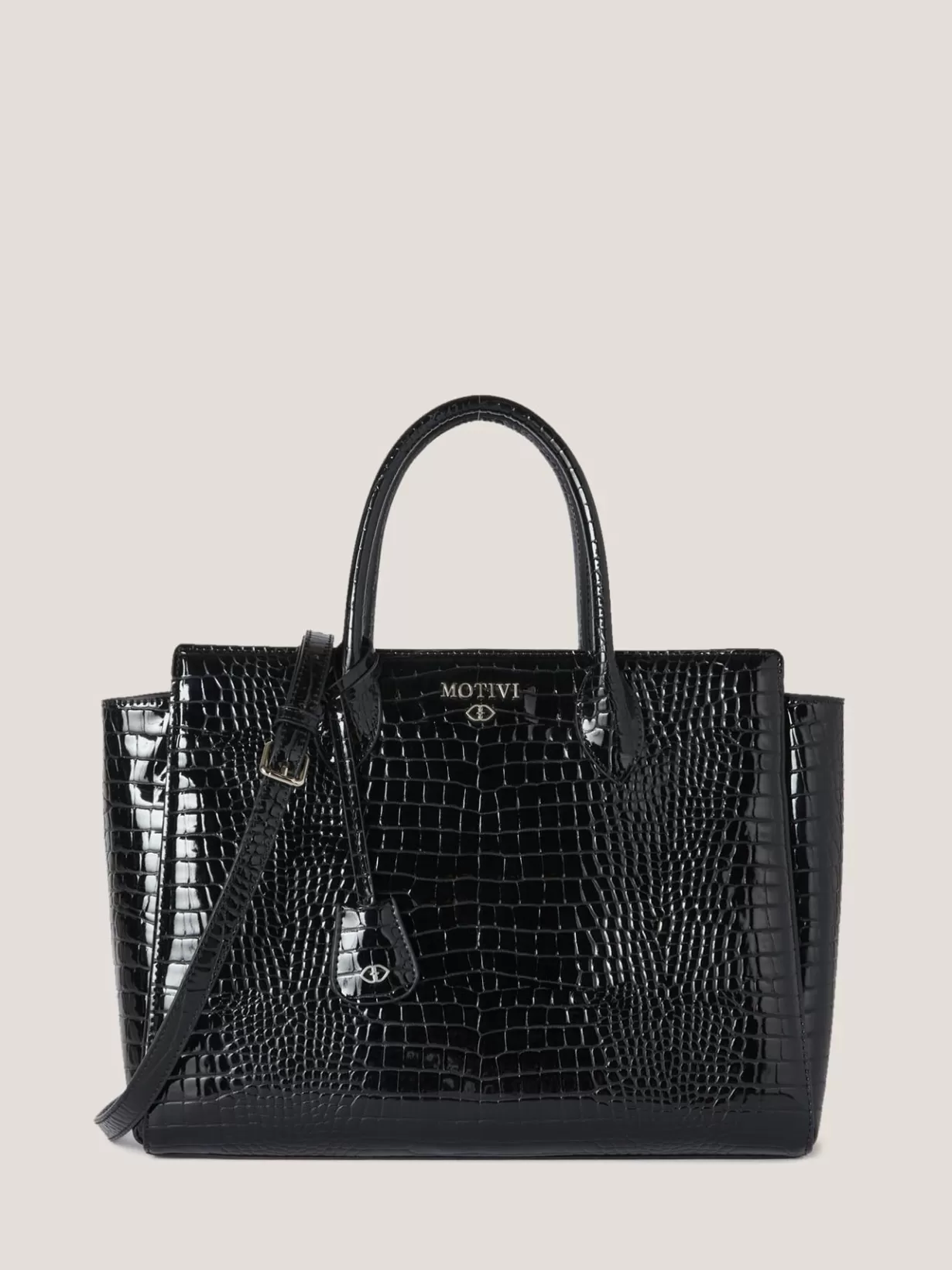 Accessori*Motivi New Shop Lady In Similpelle Stampa Cocco Lucida